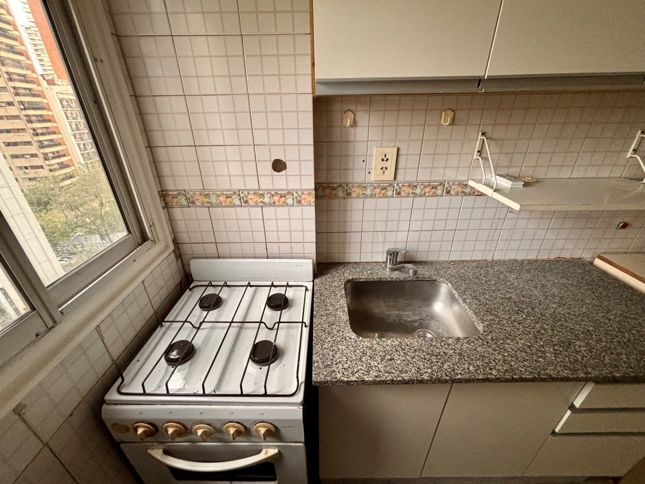 2 ambientes con hermosa vista abierta en un 8° piso