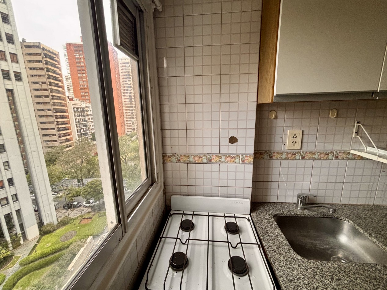 2 ambientes con hermosa vista abierta en un 8° piso